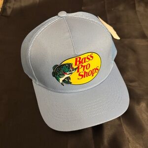 New Bass Pro Shops baby blue mesh trucker adjustable unisex hat